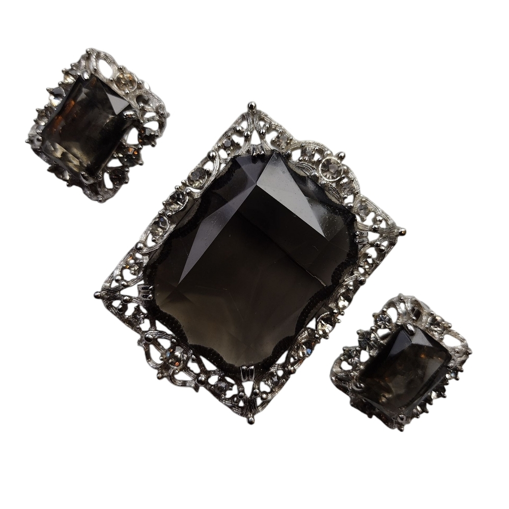 Vintage Sarah Coventry Smokey Topaz Set "Fab Find!"